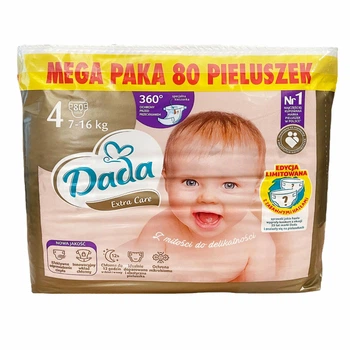Підгузки з кишенею від перетікань Dada Extra Care 4 7-16 кг 80 шт (115349852)