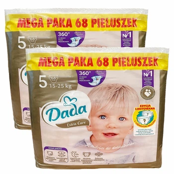 Підгузки Dada Extra Care 5 (15-25 кг), 136 шт з кишенькою від перетікань
