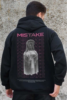 Чоловіче Утеплене Зіп Худі На Флісі Зіпер З Принтом Mistake Kane Black S/M (8055838)