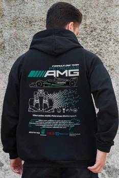 Чоловіче Утеплене Зіп Худі На Флісі Зіпер З Принтом AMG Kane Black S/M (8055784)