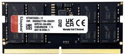 Оперативная память Kingston Fury SODIMM DDR5 16Gb 4800Mhz (KF548S38BB-16)