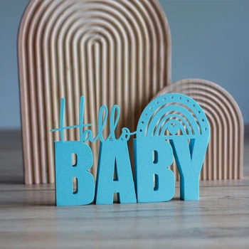 Статуетка-напис Hallo Baby з веселкою. Aivory
