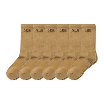 Носки тактические 5.11 Tactical Duty Ready Basic Crew Socks S US Dark Coyote (10049-389-S)