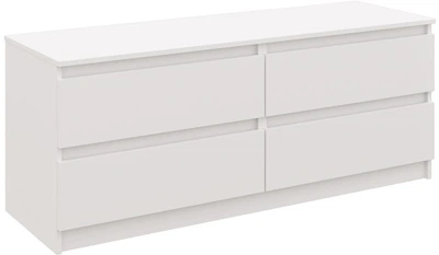 Комод MEBLIBUD LINE на 4 ящики 140 х 45 х 56 см Білий (2201985400054)