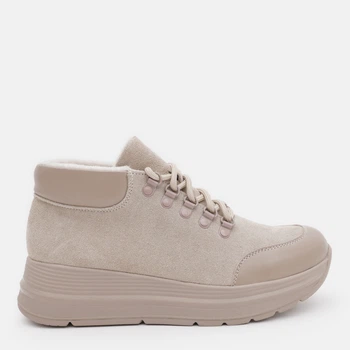 Жіночі зимові черевики шкіряні низькі Ashoes 940БЛ86 38 24.5 см Бежеві (ROZ6501006060)