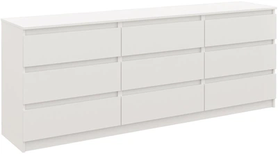 Комод MEBLIBUD LINE на 9 ящиків 210 х 45 х 80 см Білий (2201985600072)