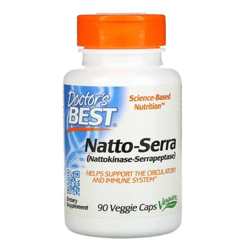 Наттокіназа і Серрапептаза Natto-Serra Doctor's Best 90 капсул