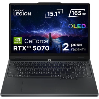 Ноутбук Lenovo 15 Legion 5 15IRX10 2K OLED/Intel i7-14700HX/32GB/1TB/RTX 5070 8GB/DOS/Eclipse black (83LY00F1RA)