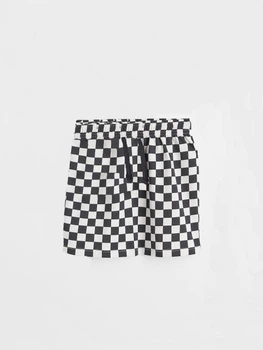 Юбка H&M 110 116см черно белая клетка 3009106891