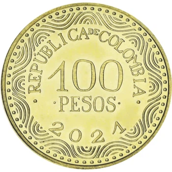 Монета Колумбия 100 песо 2021 UNC