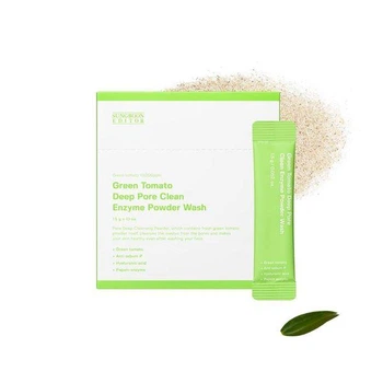 Саше энзимной пудры для очистки лица Sungboon Editor Green Tomato Deep Pore Clean Enzyme Powder Wash 1.5 г х 10 шт