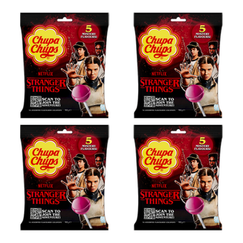 Набор Леденцы 4шт Chupa Chups Stranger Things Netflix Очень Странные Дела Тайные Вкусы 120g