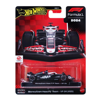 Машинка Premium Hot Wheels MoneyGram Haas F1 Team - VF-24 (#20) Formula One 1:64 JBM10 Black
