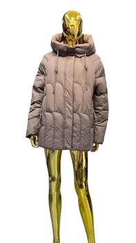 Куртка женская зимняя DELFY короткая стеганная 229 4XL капучино