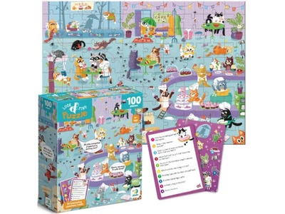 Пазл Котяче кафе Шукай та знаходь, DoDo, 100 елементів, 300667