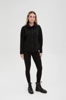 Жіночі в’язані лосини Сміла SEWEL 50-52 XL Чорний (sw-2000000304007)