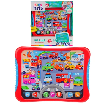 Планшет навчальний Kids Hits "Супер авто " назви, звуки авто, правила дорожнього руху, гра KH01/008