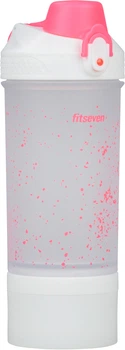 Шейкер для спортивного харчування Uzspace Fitseven Infinity 500 мл Біло-рожевий (6955482313367)