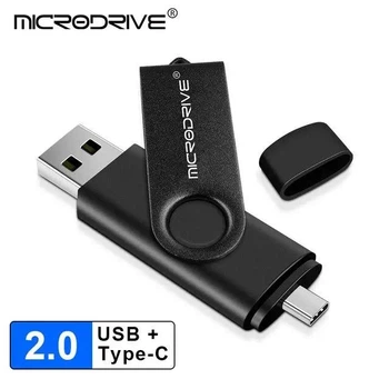 Флешка 2в1 Type-C/USB для телефону, комп'ютера OTG Microdrive 4GB