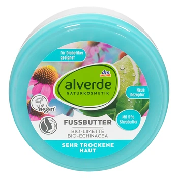 Крем для ног Alverde Naturkosmetik с органическим лаймом и эхинацеей 200 мл