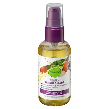 Масло для восстановления и ухода за волосами Alverde NATURKOSMETIK с авокадо и маслом ши, 75 мл