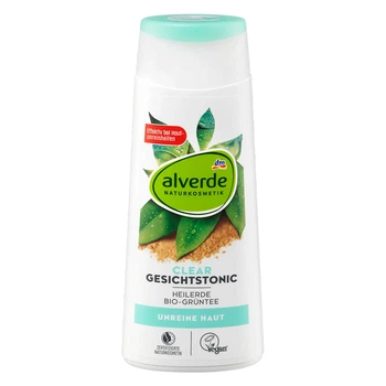 Тонік для обличчя Alverde NATURKOSMETIK очищувальний з цілющим брудом та органічним зеленим чаєм, 200 мл