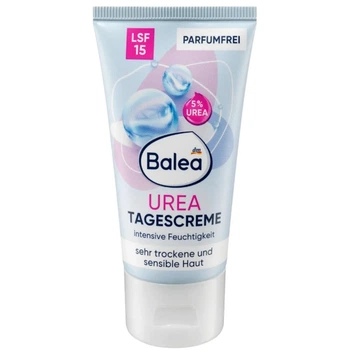 Дневной крем для лица с мочевиной Balea UREA SPF 15 с уреей, витамином E и пантенолом для сухой и чувствительной кожи, 50 мл