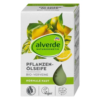 Твердое мыло Alverde NATURKOSMETIK с растительным маслом и органической вербеной, 100 г