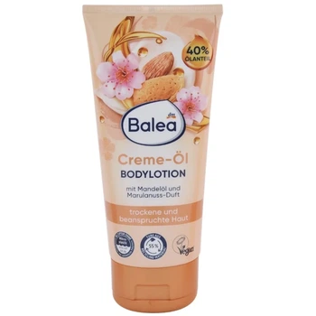 Кремово-олійне молочко для тіла Balea Creme oil lotion з ароматом горіху марула й цінною мигдальною олією, 200 мл