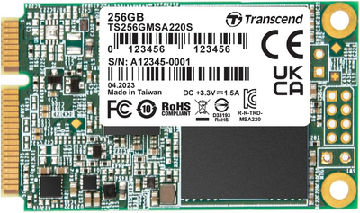 Dysk SSD Transcend 220S 256GB mSATA SATAIII MLC NAND flash (TS256GMSA220S)