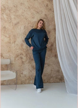 Брюки в'язані ART KNIT Katrin cиній джинс, XXL 041275