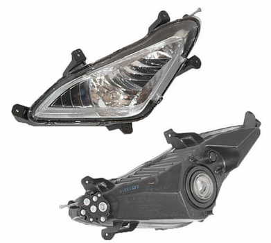 Противотуманная фара ПТФ туманка DEPO на Hyundai Elantra MD без ламп H8 без DRL 14-16 правая Хендай Элантра АМ0051575