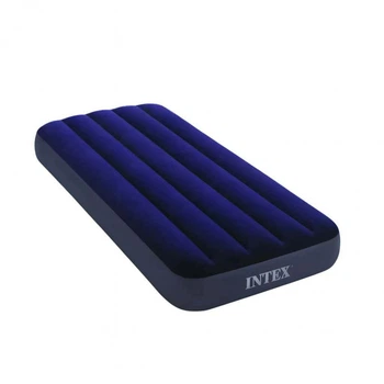 Надувной матрас Intex 64756 Classic Downy 191×76×25 см — одноместный флокованный, с клапаном 2 в 1