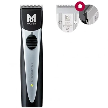 Машинка для стрижки та окантовки тример Moser ChroMini Pro2 Silver