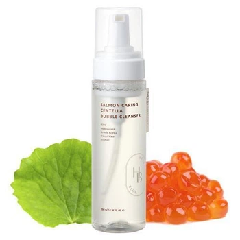 Пінка Heveblue Salmon Caring Centella Bubble Cleanser з PDRN і центеллою, 200 мл
