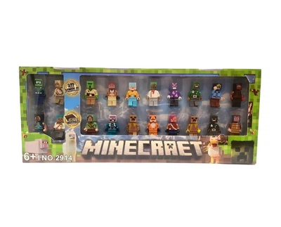Набір ігрових фігурок персонажі Minecraft 20 шт. зі зброєю (2914)