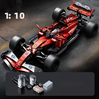 Конструктор на радиоуправлении 1:10 Ferrari SF-24 F1 56 см Формула 1 гоночная машина с мотором и пультом красная