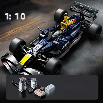 Конструктор на радиоуправлении 1:10 Red Bull Racing RB20 F1 56 см Формула 1 гоночная машина с мотором и пультом синяя