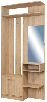 Прихожая MEBLIBUD LISA открытая 91.5 х 30 х 203.5 см Дуб Сонома (2200625000012)