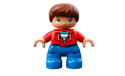 Конструктор LEGO Child Boy - Blue Legs, Red Top 1 деталей (47205pb056-used)