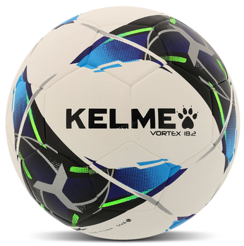 Мяч футбольный №5 PU ламинированный сшит машинным способом KELME VORTEX 18.2 8101QU5001-9113-5 Белый-голуб