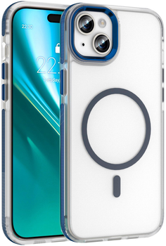 Etui plecki Etteri Icy Mag do Apple iPhone 15 Blue/Transparent (5907504560502)