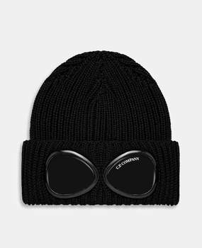 Шапка з логотипом C.P. Company beanie Розмір 56см Чорний