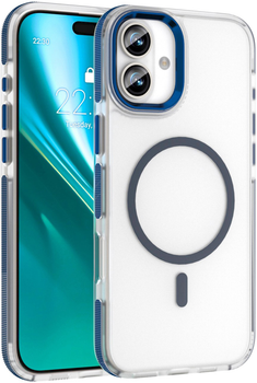 Etui plecki Etteri Icy Mag do Apple iPhone 16 Blue/Transparent (5907504560540)