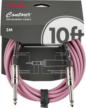 Кабель инструментальный Fender Cable Contour Series 10' Burgundy Mist