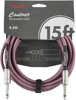 Кабель инструментальный Fender Cable Contour Series 15' Burgundy Mist