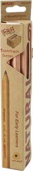 Олівці графітні Marco Natural Jumbo HB 6шт тригранні (6050-6CB)