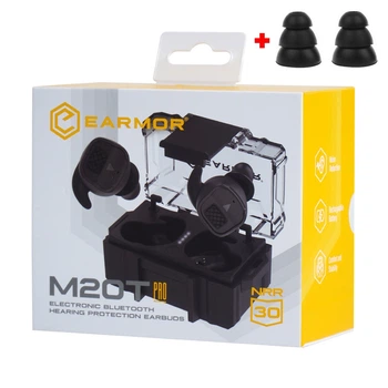 Активные беруши для стрельбы Earmor M20T PRO Черные + многоразовые вкладыши (12382vk)