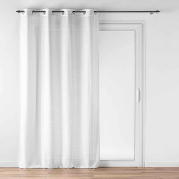 Фіранка на люверсах Douceur d'interieur Luoline з ефектом льону Біла 140 x 240 см (3574386276566)