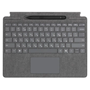 Клавиатура для планшета Surface Pro 8–11, Pro X со стилусом, UKR/ENG, платиновая